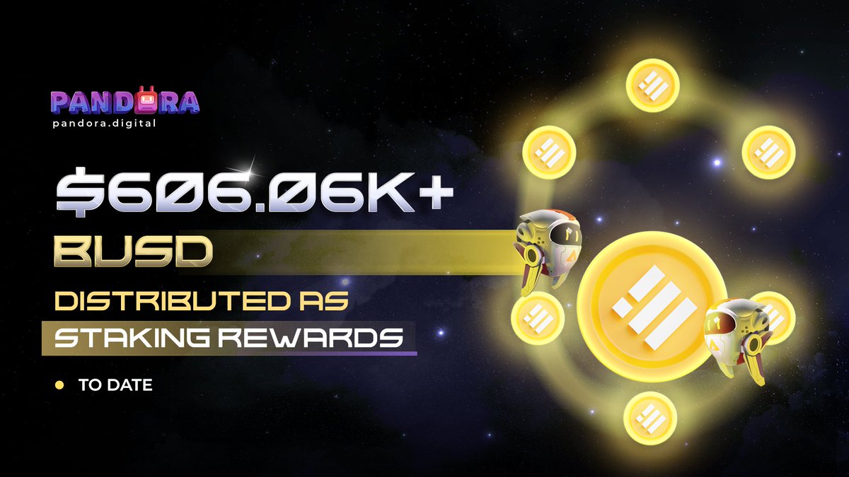 Pandora_DEX's tweet image. 🔥#Pandora has thus far rewarded its #DroidBot #stakers with over $606.06K BUSD.

💫#Staking DroidBots on pandora.digital can provide you with instant passive income.

🔥#Stake DroidBots &amp;amp; boost your crypto earnings in the simplest way:
bit.ly/3SWRVf1