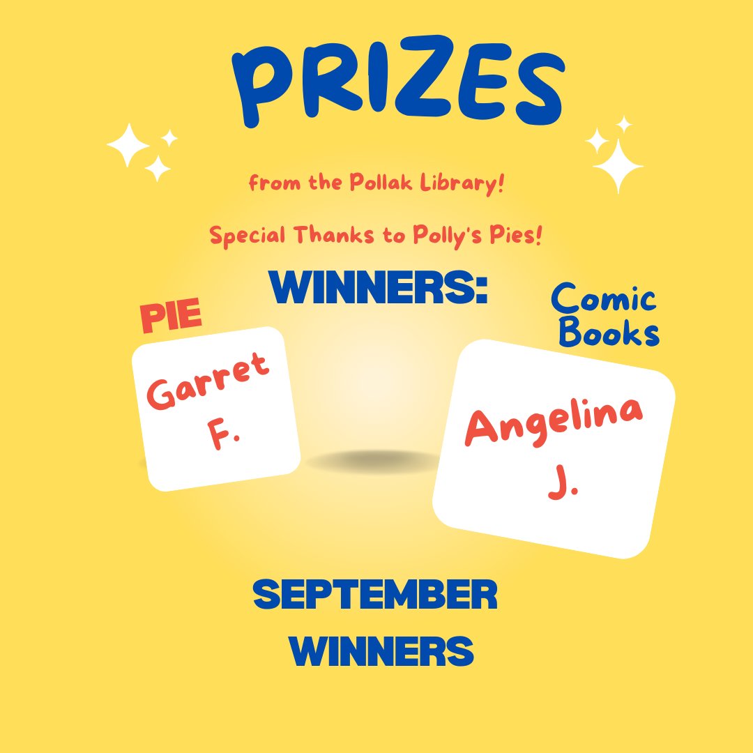 CSUF Pollak Library (@pollaklibrary) on Twitter photo Congrats to Garret and Angelina!  Our September winners!  Thank you to <a href="/PollysPies/">Polly Pemberton</a> Fullerton!
#CSUF #PollakLibrary #PollysPies #Ittakesatitan #librariesofinstagram Congrats to Garret and Angelina!  Our September winners!  Thank you to <a href="/PollysPies/">Polly Pemberton</a> Fullerton!
#CSUF #PollakLibrary #PollysPies #Ittakesatitan #librariesofinstagram