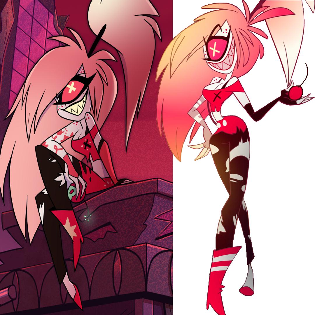 Crybabyteej's tweet photo. @HazbinHotel Those wondering the difference https://t.co/LrWvdVpSYo