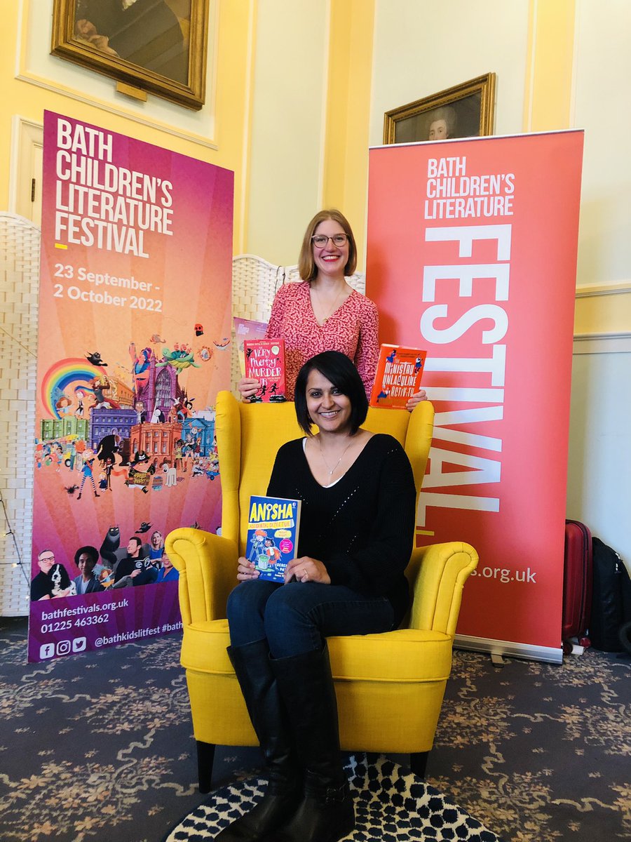 SerenaKPatel's tweet photo. Getting to do an event @bathkidslitfest with @redbreastedbird plus meeting her in person for the first time was pretty much as cool as it gets. (sorry for the full on fan girling Robin!) 
Such a fab festival, thanks to everyone who makes it happen! https://t.co/gZdxRgh9eL
