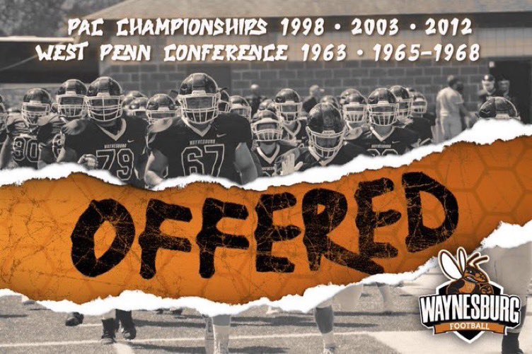 Blessed to receive an offer from @iamROADCLOSED Waynesburg University @EsteroFB @coachcurtis42 @CoachNelson23