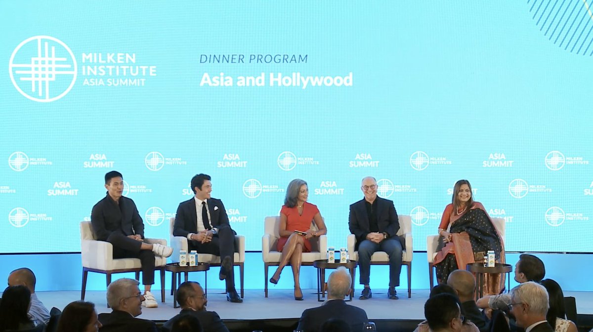 Great time on <a href="/MilkenInstitute/">Milken Institute</a> Asia Summit 2022 panel (L-R): <a href="/BingChen/">Bing Pan London Chen</a>, @HenryGolding, host Sharanjit Leyl, Spire's Co-Founder/CCO <a href="/BradfordLewis12/">Bradford Lewis</a>, and Sima Taparia. <a href="/SpireAnimation/">Spire Animation Studios</a> looks forward to bridging Asia &amp; Hollywood in its future storytelling! #MIGlobal #SpireAnimation