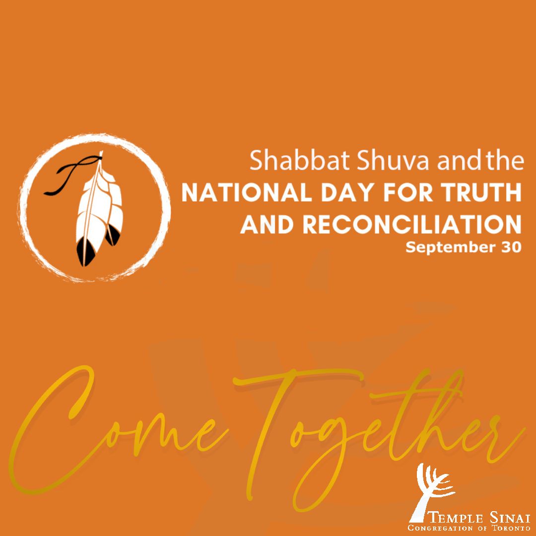 Today we honour the survivors of residential schools,  their families, and the children who did not return home. Z'chronam Livracha - May their memory be for a blessing! #NDTR #organgeshirtday 
Join a special virtual #KabbalatShabbat @ 6.30 p.m. 
gazelle.zoom.us/webinar/regist…