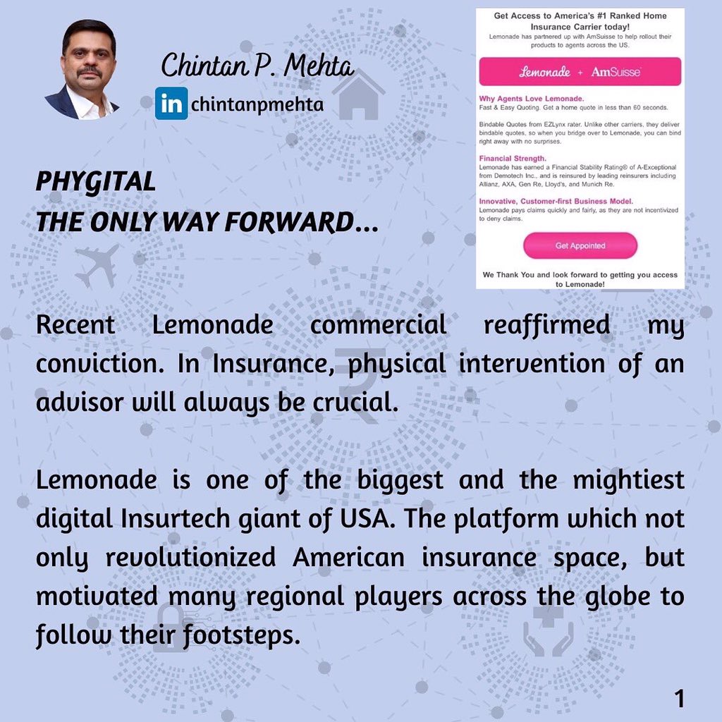 mehta_cp's tweet photo. My take, #phygital - The ONLY way forward... 

#insurance 
#insuranceindustry 
#digitization 
#digitaltransformation 
#customercentricity 
#insurancebrokers 
#insuranceadvisors 
#intermediaries 
#humanelement 
#lemonade https://t.co/ExQX1gr0Bz