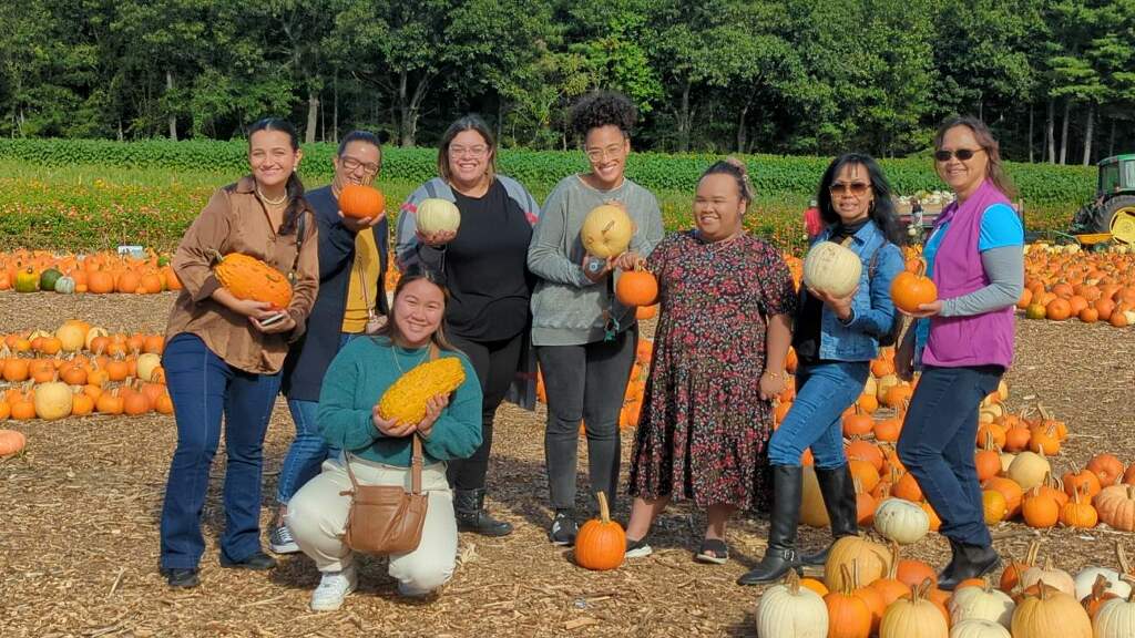 Our very own REACH LoWELL team out picking pumpkins earlier this week! Looks like fun!