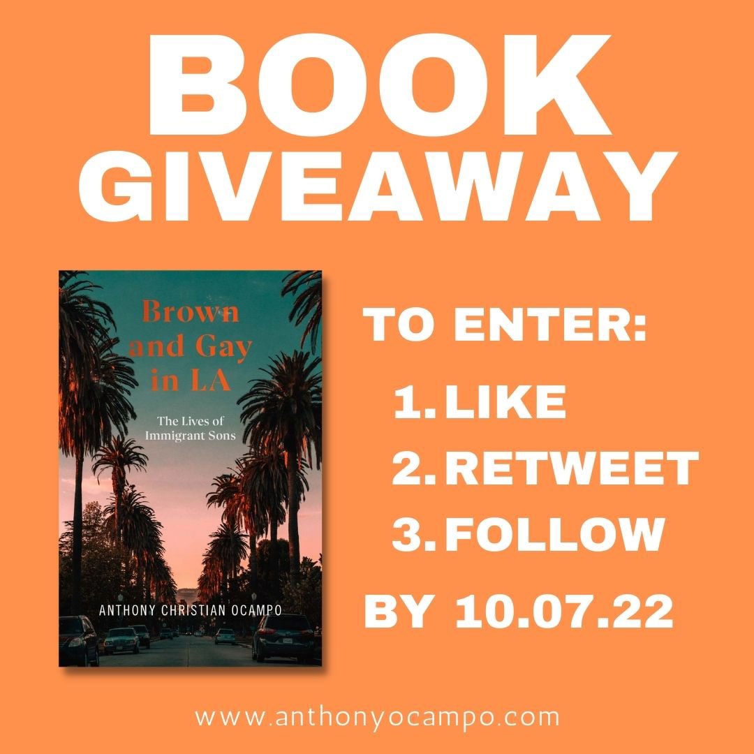 In honor of FILIPINO AMERICAN HISTORY MONTH in OCTOBER, I’m giving out 3 free copies of BROWN AND GAY IN LA. #FAHM 

Here’s what you gotta do: