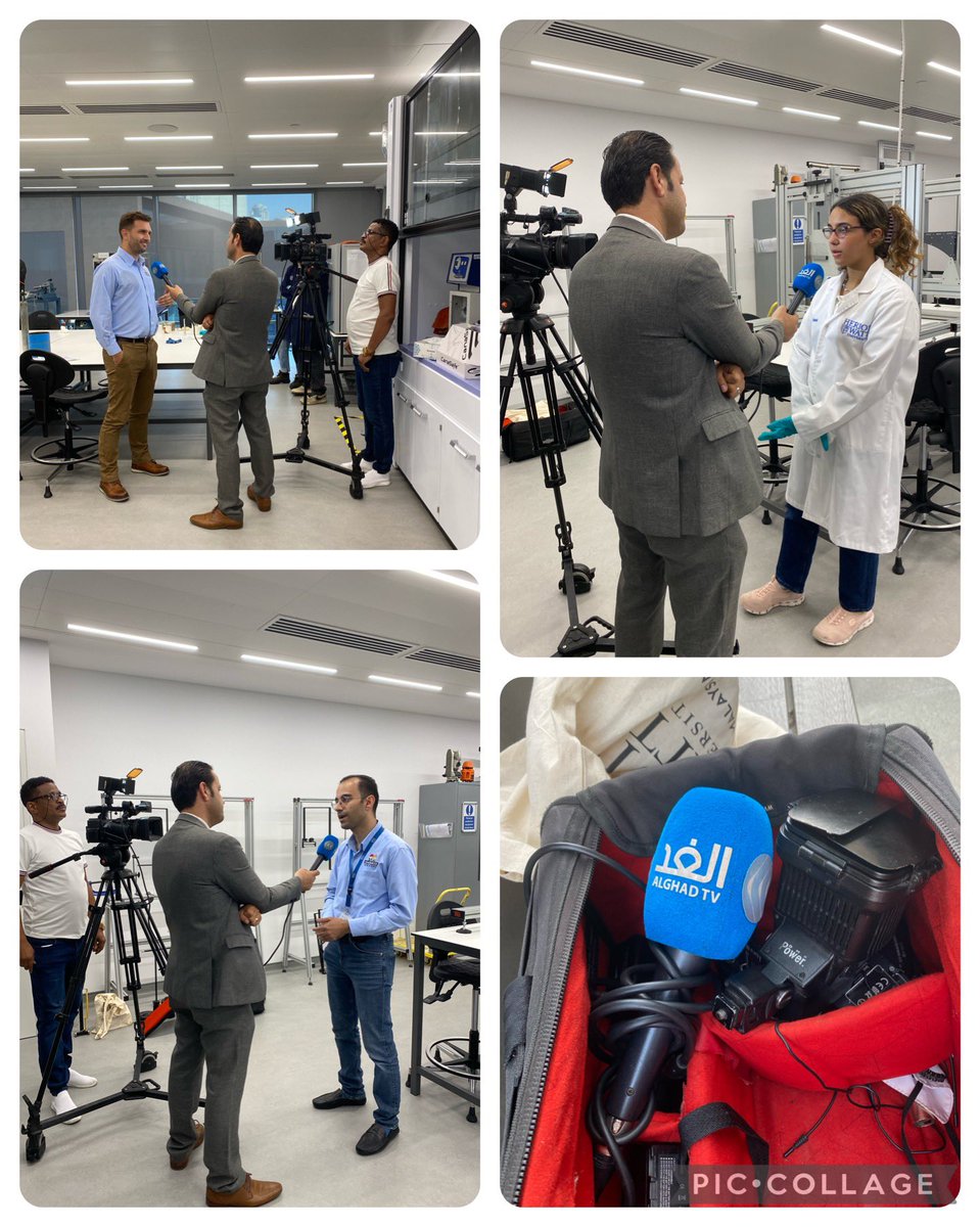 It was an amazing day today having <a href="/AlGhadTV/">قناة الغد</a> today on campus, shooting <a href="/HWU_Engineer/">Engineer for a Day</a> with our brilliant faculty &amp; staff showing school students how is it like being civil engineers for a day 👆🏼🤩📈📚🏢🏭