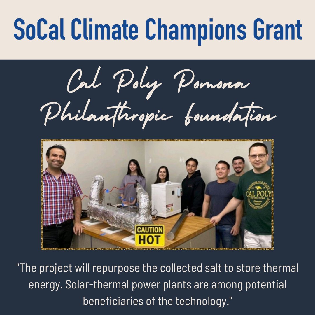What's going on <a href="/calpolypomona/">Cal Poly Pomona</a>?

The #engineering students &amp; faculty that received the 2021 <a href="/socalgas/">SoCalGas</a> Climate Champions #grant are progressing on research and development of a low-cost #renewableenergy storage system using biproducts of desalination.

socalclimatechampionsgrant.com/blog/cal-poly-…