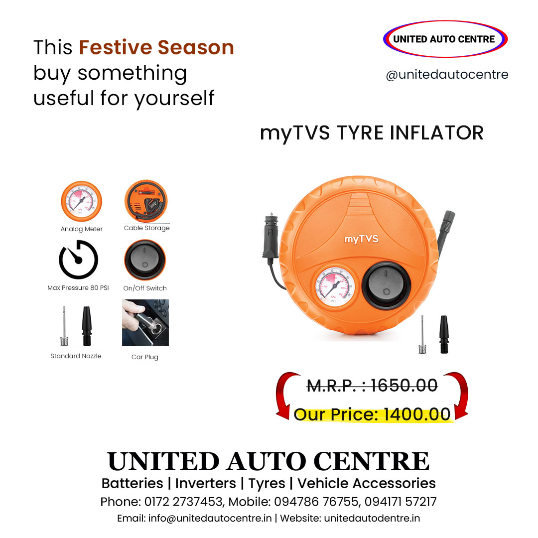 TI-2 Tyre Inflator for Cars and SUVs - United Auto Centre