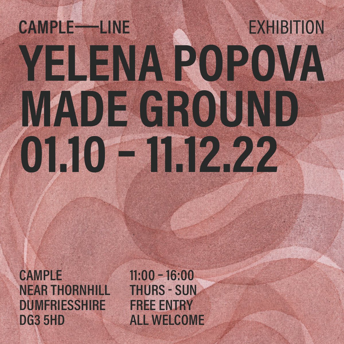 cample_line's tweet image. Please join us tomorrow afternoon as we open Made Ground - an exhibition of new work by Yelena Popova. 

Come along between 1.30-4.30pm for refreshments and a first look with Yelena and our team. 

ℹ️campleline.org.uk/yelena-popova/

#MadeGround #CampleLine #YelenaPopova #exhibition