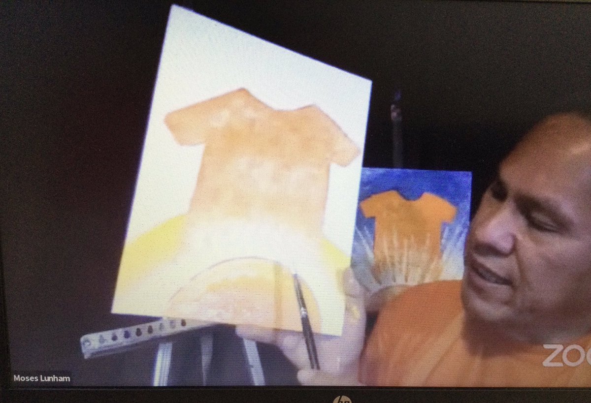 Hilton_MRK's tweet photo. We loved learning and painting today with Moses Lunham from Kettle and Stoney Point First Nation. Students learned about #OrangeShirtDay2022 and created something beautiful to share the message of Truth and Reconciliation with other. @saintmarklondon @tmdenomme https://t.co/GJWTCqVEcP