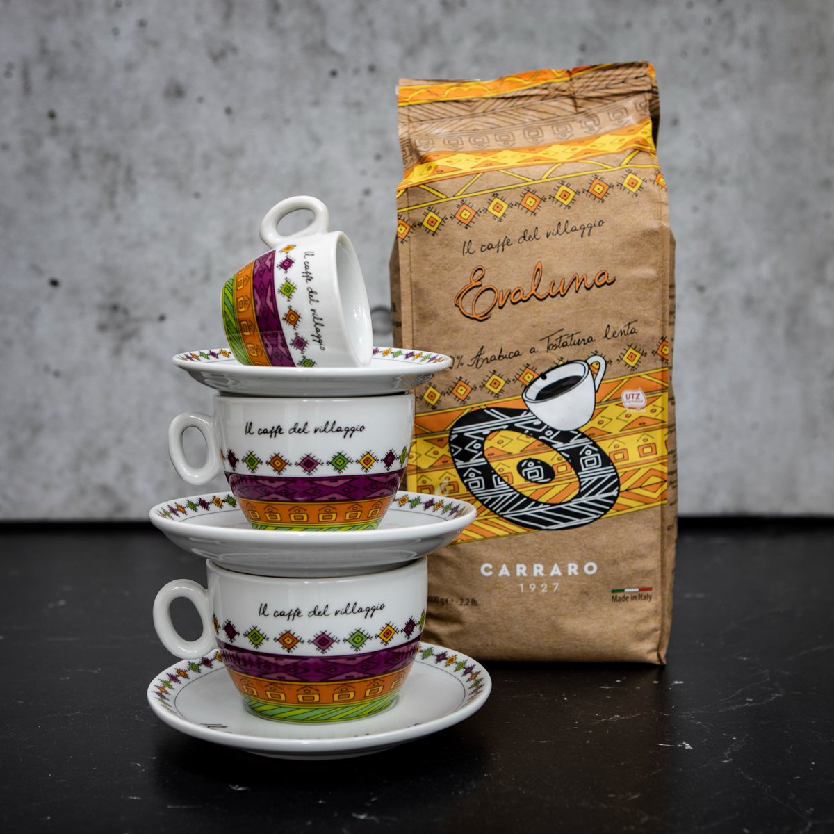 Looking to add a colorful, whimsical touch to your coffee routine? These new cups from Cafe Carraro are the perfect solution ☕ #espressocup #coffeemug #coffeesetup #coffeebar