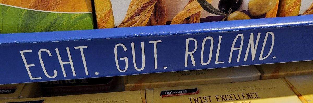 Discovered this fantastic slogan yesterday while shopping for groceries: Real. Good. Roland 😀