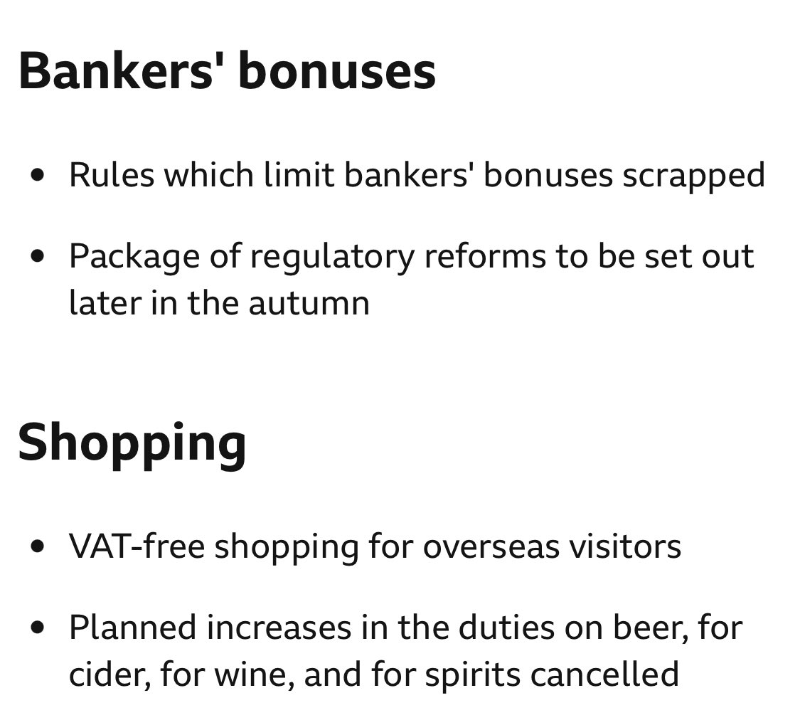 Anonamammoth's tweet photo. @BBCPolitics In other words, 

The bankers will continue to receive limitless bonuses without outlining any reforms 

But don’t worry booze prices aren’t being jacked up so you can still drink away your worries 

SMH https://t.co/janzOq2DZP