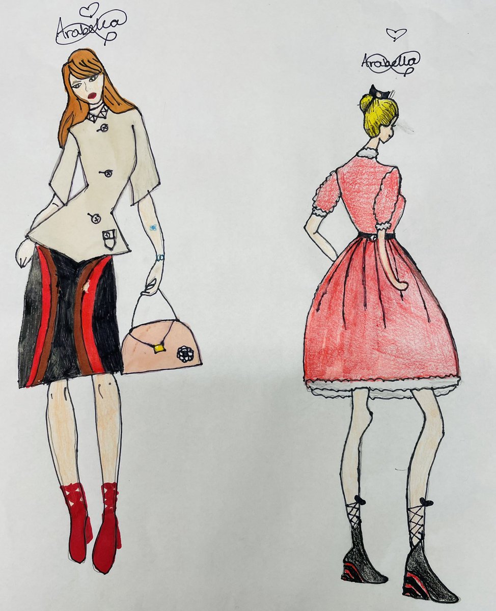MrsWoodTextiles's tweet photo. Super talented Year 7’s - Ava, Arabella  and Sophie did some amazing illustrations in Textiles at open evening this week @SummerhillSch #summerhillsuccess https://t.co/OQTYKMo3Rl