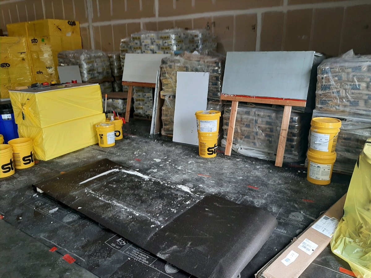 StoCorp's tweet photo. Thank you to our attendees from Dream Plastering, Kingsmen Contracting, @WPIBuilds, M&C Exteriors, HL Stucco, and Prominent Construction for joining us to learn about how #CreativityBegins with performative aesthetics that go beyond traditional materials. https://t.co/YRoY9acPsJ