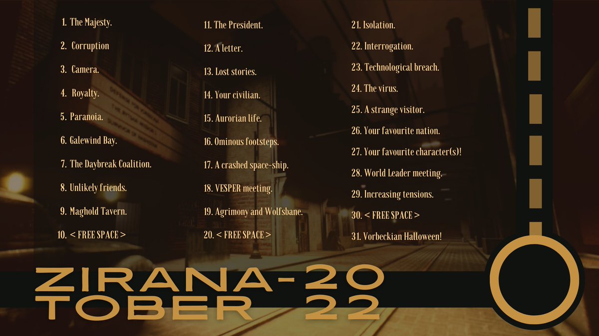 Vorbeckia's tweet photo. 🟢 Zirana-tober 2022. https://t.co/uJY3lViln4