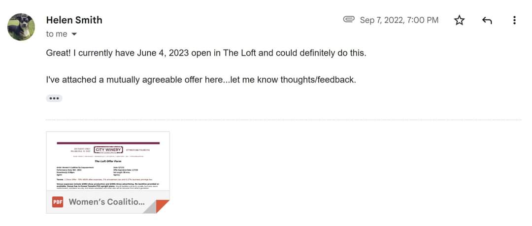 Is this agreement fair?  You decide. 
Any questions or comments??? #CityWinery