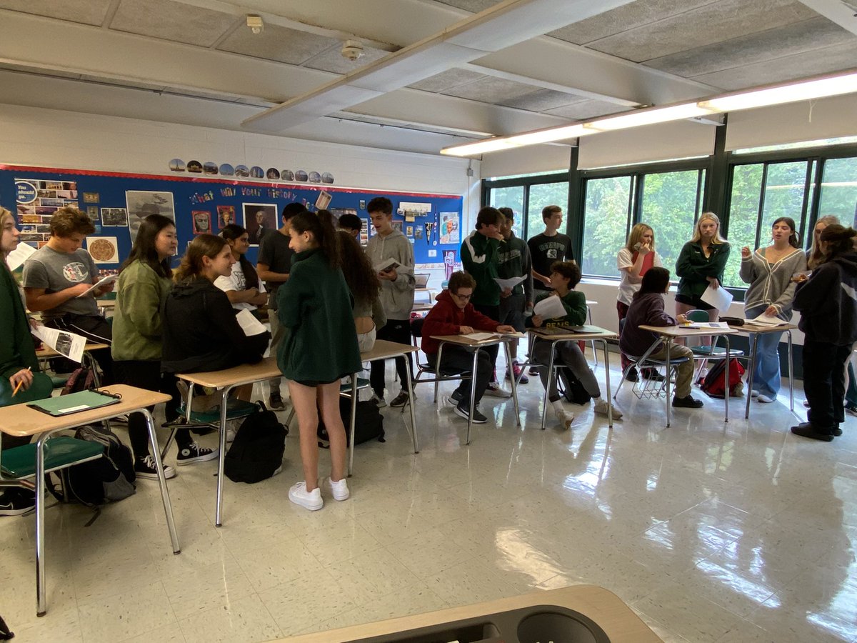 You know they’re awesome students when… it’s Friday, you just had a pep rally, there is only 10 minutes left to school and they jump up to organize their debate groups 🥰 <a href="/RHSPrincipalNJ/">Travis Smith</a> <a href="/RIH__Super/">Dr. Rui Dionisio</a>