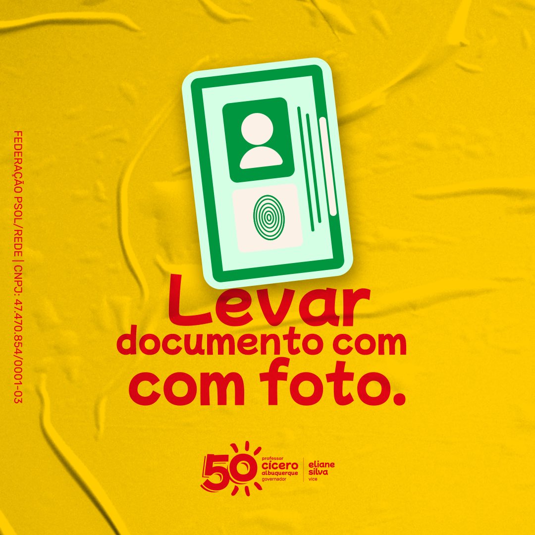 profciceropsol's tweet photo. Preparamos algumas dicas pra você não esquecer nada e votar 50 e 13 no próximo domingo, é Lula para o Brasil e Cícero para Alagoas! ✊🏽

Arrasta pra o lado e vamos juntos mostrar que O POVO PODE! ➡️☀️ https://t.co/iWN0QlHpcC