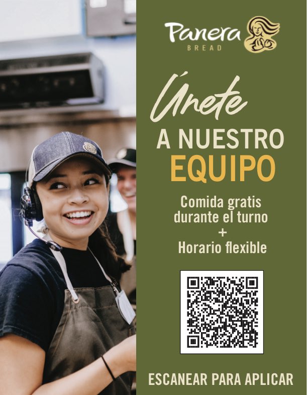 🚨 Job Alert 🚨 
Wolverines… are you looking for a part-time job?  Panera is hiring!  Check out the flyers for details.