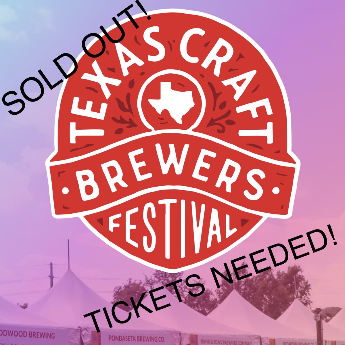 The brewers festival is sold out! Anyone with extra ticket? #texascraftbrewersfestival #texascraftbeer #thisbeer