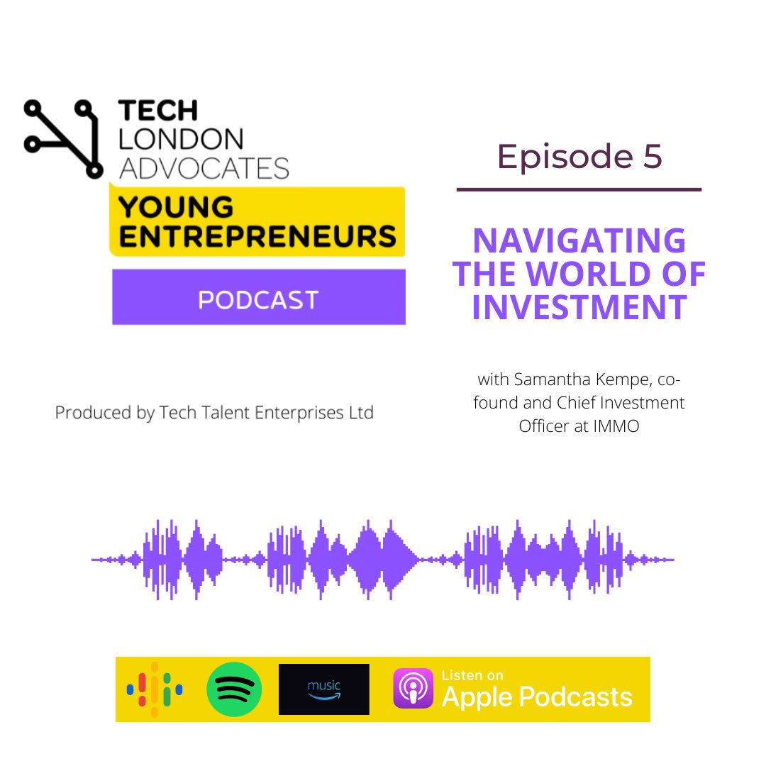 TLA_YE's tweet photo. The final episode of series 1 of the #tlayepodcast is now out! We round off our #snapshot of the #global #tech scene from a #youngentrepreneur perspective with Sam Kempe, co-founder and CIO at IMMO, providing insights into investment pathways for YEs. https://t.co/ju1iGbSjNt