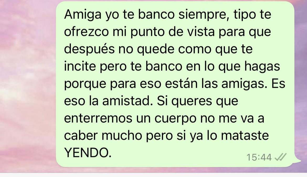 Nadie:
Mi definición de amistad: