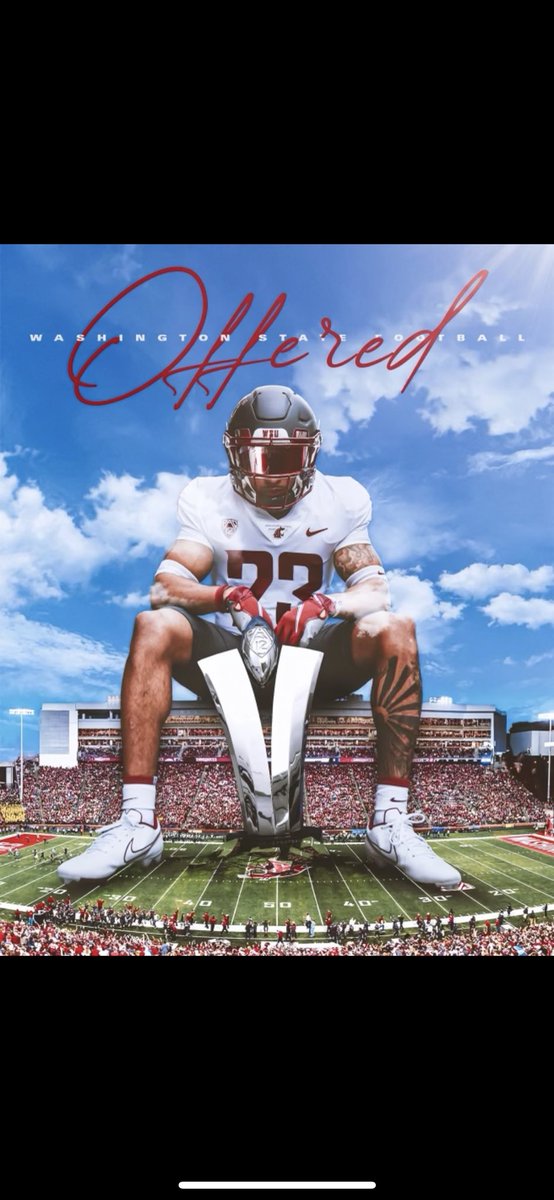 #AGTG After a great phone call with <a href="/CoachMalone18/">Jordan Malone</a> I’m blessed to say i’ve earned my 1st Pac-12 offer from <a href="/WSUCougarFB/">Washington State Football</a> !!!! <a href="/HScarJr2/">Coach Scarborough</a> <a href="/recruit_unionfb/">recruit UNION FB</a> <a href="/coach_fred/">Kirk Fridrich</a>
