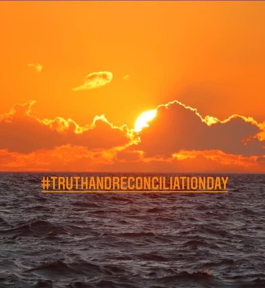 A beautiful orange Bonavista sunset in honour, remembrance and respect. 
#TruthAndReconciliationDay2022