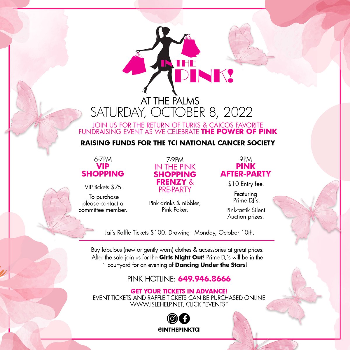 ShoreClubTC's tweet photo. In the Pink is BACK! In our first event since 2019, we are ready to have fun for a great cause. Go to https://t.co/eMYfMo37h4, click on Events and then on the In The Pink logo.
#inthepinktci #inthepink #tcievents #turksandcaicos #providenciales #thepalmstc https://t.co/KuqyANrnd8