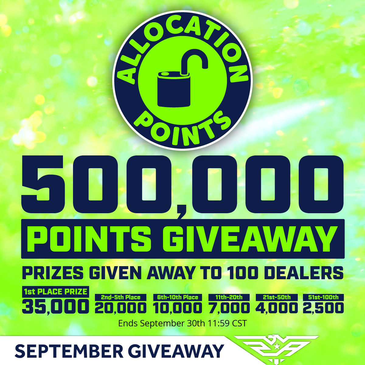 2ndamdwholesale's tweet photo. This is your final chance at a share of
500,000 Allocation Points!

#2AW #2ndamendment #2ndAmendmentStrong #pewpew #pewpewlife #FFL #fflUSA #ffldealer #B2B #Smallbusiness #Businessowner #Points #Giveaway https://t.co/ZfyzdPpWI3