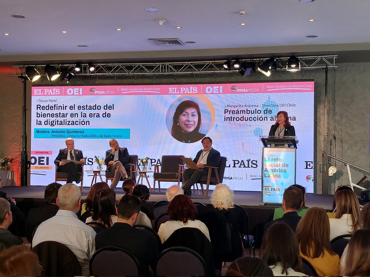 OEIChile's tweet photo. "Si queremos crear una cultura digital en Latino América, debemos capacitar a todos los involucrados en el proceso educativo" 
Margarita Aravena  directora en Chile de la #OEI https://t.co/bTU7MrRCOv