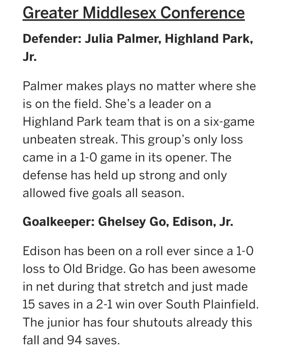 EdisonEaglesSoccer (@ehseaglesoccer) on Twitter photo Junior keeper Ghelsey Go getting named one of the GMC defensive MVPs of the week by nj.com!
Keep crushing it G!! 👊 <a href="/ghelsey_go/">Ghelsey Go</a> <a href="/EHSSouthside/">Edison High School Athletics Edison NJ</a> <a href="/Edison_HS/">Edison High, NJ</a> <a href="/PeterDeliane/">EHS Soccer Highlights</a> Junior keeper Ghelsey Go getting named one of the GMC defensive MVPs of the week by nj.com!
Keep crushing it G!! 👊 <a href="/ghelsey_go/">Ghelsey Go</a> <a href="/EHSSouthside/">Edison High School Athletics Edison NJ</a> <a href="/Edison_HS/">Edison High, NJ</a> <a href="/PeterDeliane/">EHS Soccer Highlights</a>