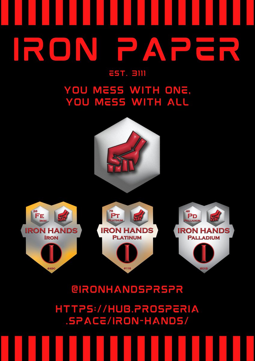 IronhandsPrspr's tweet photo. Tomorrow 🔥

@prosperiacnft get ready!

#IronStrong #NFT #Prosperia #Shields https://t.co/YFn84FRHDb
