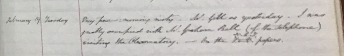 Daniel Belteki (@dbelteki) on Twitter photo Can this be a reference to Alexander Graham Bell visiting the Royal Observatory at Greenwich <a href="/ROGAstronomers/">Royal Observatory Greenwich</a> in person in 1878? Perhaps this is a call to find out when the first telephone was installed at the Observatory. Can this be a reference to Alexander Graham Bell visiting the Royal Observatory at Greenwich <a href="/ROGAstronomers/">Royal Observatory Greenwich</a> in person in 1878? Perhaps this is a call to find out when the first telephone was installed at the Observatory.
