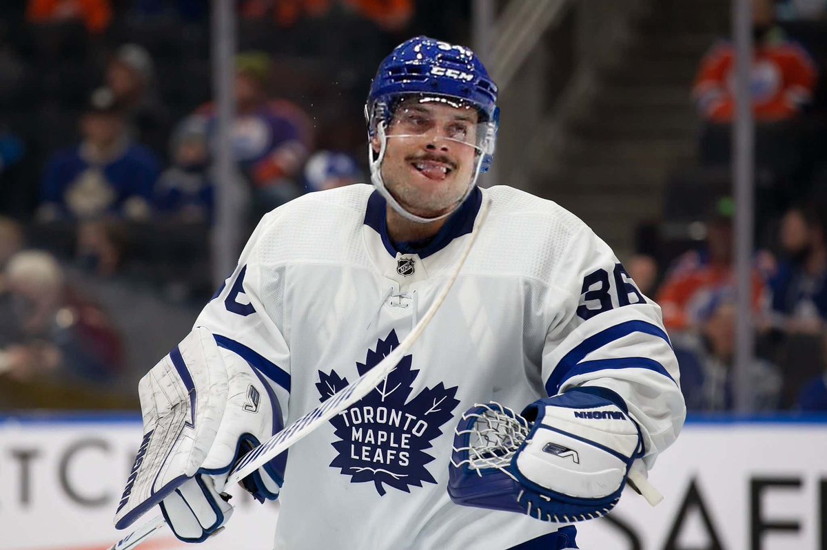 spittinchiclets's tweet photo. More position moves from the Leafs as they announce Matthews will be starting this season as goalie https://t.co/wzISYjDFTf