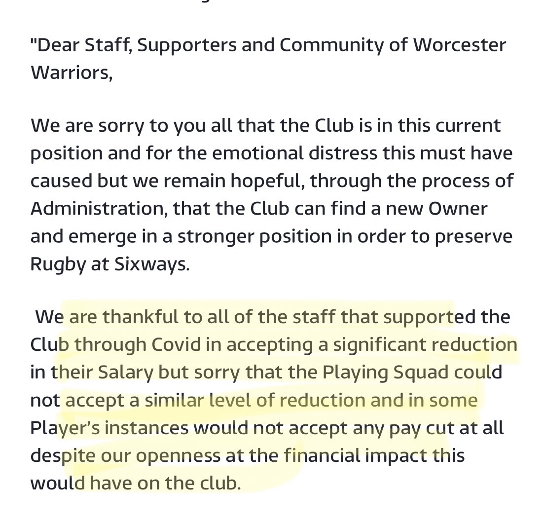 thepaulwilliams's tweet photo. Look at this from the Worcester owners.

As my late grandmother would have said.

What a bunch of absolute shit houses.

(images via @andymcgeady) https://t.co/SPQPypZFYs