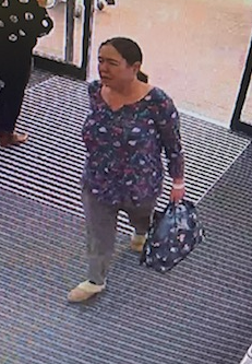 DerbysPolice's tweet photo. CCTV released of missing woman. Angela Cowan was last seen in #Calow on Wednesday 28 September. Read more here: https://t.co/DUlUg3s8PA https://t.co/7bKi2xar9s