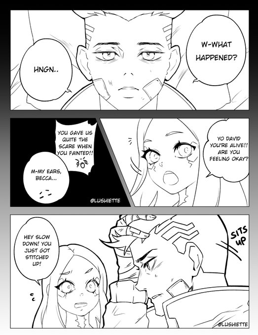 I really want to stay at your house (1/3)

A cyberpunk Edgerunners comic dedicated to the series I'm obsessed with
#CyberpunkEdgerunners 