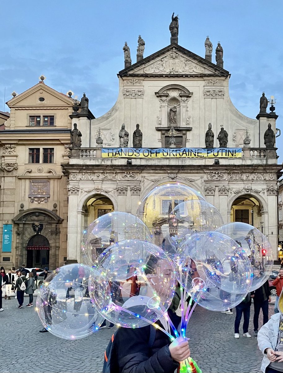 Sign of the times in Prague #Ukraine