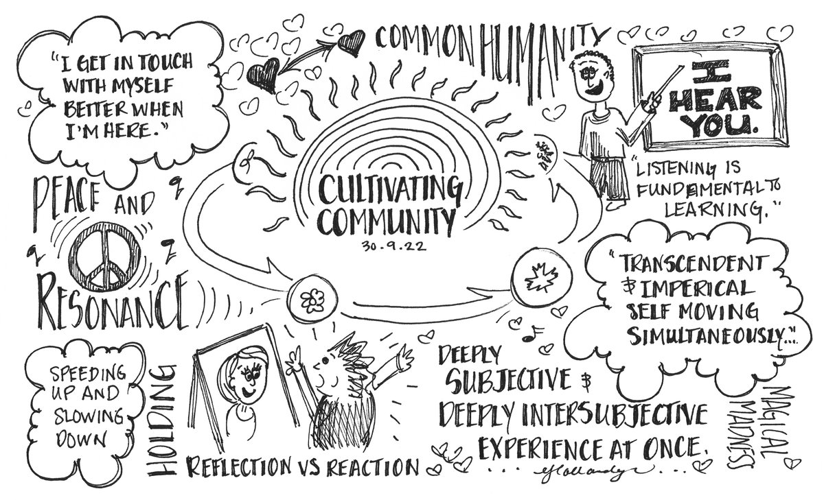 Axiom News (@axiomnews) on Twitter photo #CultivatingCommunity today revealed experiences that seeming conflicting, but which unfolded in harmony, such as "a deeply subjective & deeply intersubjective experience at once" & "speeding up whilst slowing down."
Join Oct 14: eventbrite.ca/e/cultivating-…
#Sketchnote by <a href="/YHollandy/">Yvonne Hollandy</a> #CultivatingCommunity today revealed experiences that seeming conflicting, but which unfolded in harmony, such as "a deeply subjective & deeply intersubjective experience at once" & "speeding up whilst slowing down."
Join Oct 14: eventbrite.ca/e/cultivating-…
#Sketchnote by <a href="/YHollandy/">Yvonne Hollandy</a>