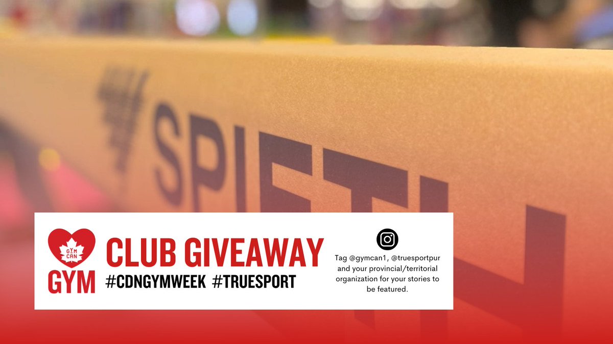 gymcan1's tweet photo. #CDNGymWeek starts on October 2nd! For clubs, @spiethamerica is offering a giveaway! By participating in Gym Week, you will be entered to win a random draw for a $1,000 gift card from Spieth!
#TrueSport https://t.co/CfTpYb3vcn