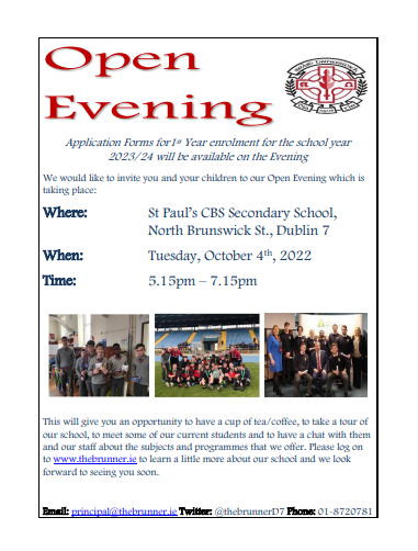 thebrunnerD7's tweet photo. We look forward to meeting you at our Open Evening this Tuesday 4th October from 5.15 - 7.15pm. @brunnerprimary @ERSTIRELAND @stmarysdorsets @StAudoensNS https://t.co/OOQ8NNseRd