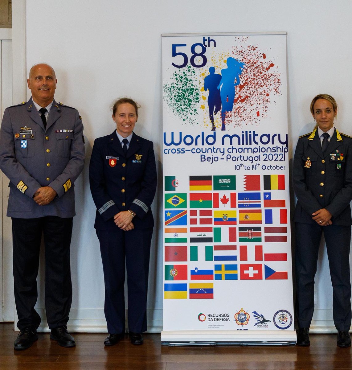 MaggieMagnani's tweet photo. Press Conference of the 58^ Edition of Cross Country World Military Championship, in program from 10 to 14 October in Bejà (Portugal). Stay update and follow the hashtag #58thwmccc @CISM_HQ https://t.co/adHvCCCy6v