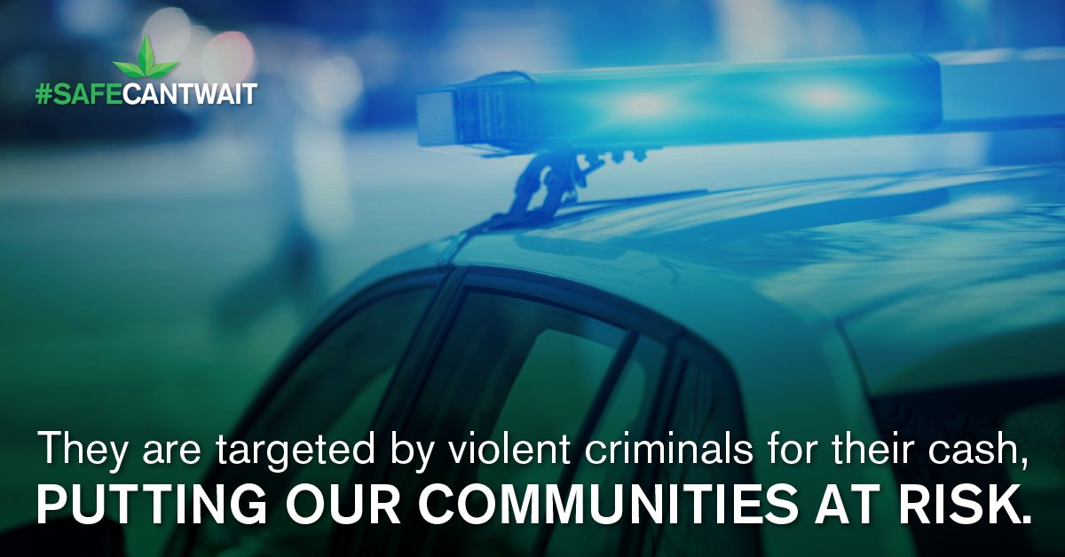 What are the consequences of #legal #cannabis businesses being shut out of banking services? 
#SAFECANTWAIT