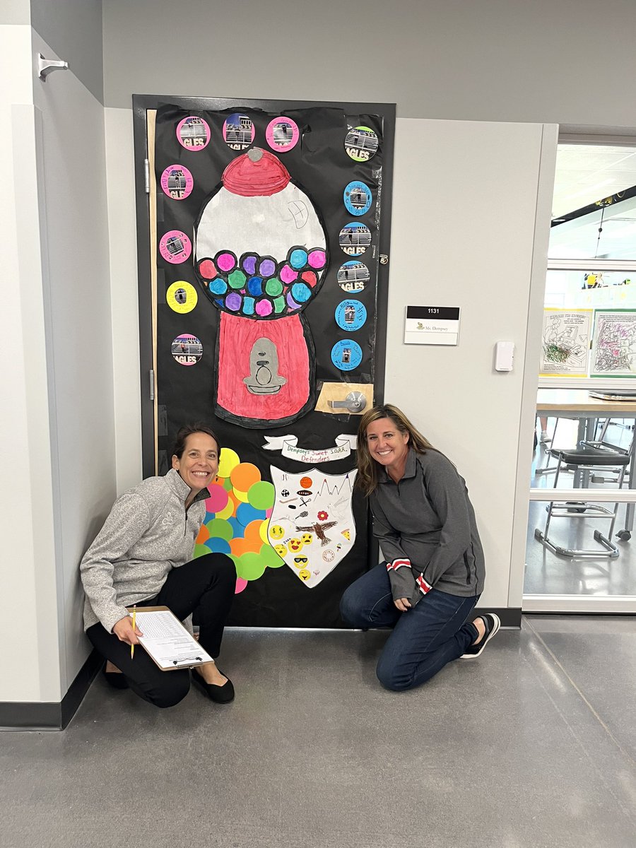 mrsphelpsteach's tweet image. We had such a fun day at @erms_DCSD judging our SOAR Door Decor contest in homebase! Students worked together to create a theme and decorated their classroom door. Special thanks to our judges from @adeDCSD and @JenSchwanke