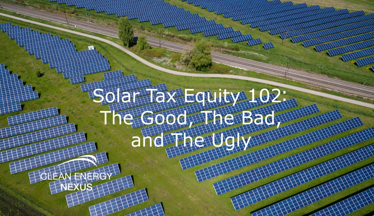 TheEnergyNexus's tweet photo. This week we're throwing it back to our two most popular blog posts ever - both on solar tax equity. 

Solar Tax Equity 101 https://t.co/MKQIY5gx3A Solar Tax Equity 102: The Good, The Bad, And The Ugly https://t.co/SWq77W4aCg

Let us know if we should continue on the series! https://t.co/tdznr6X0S8