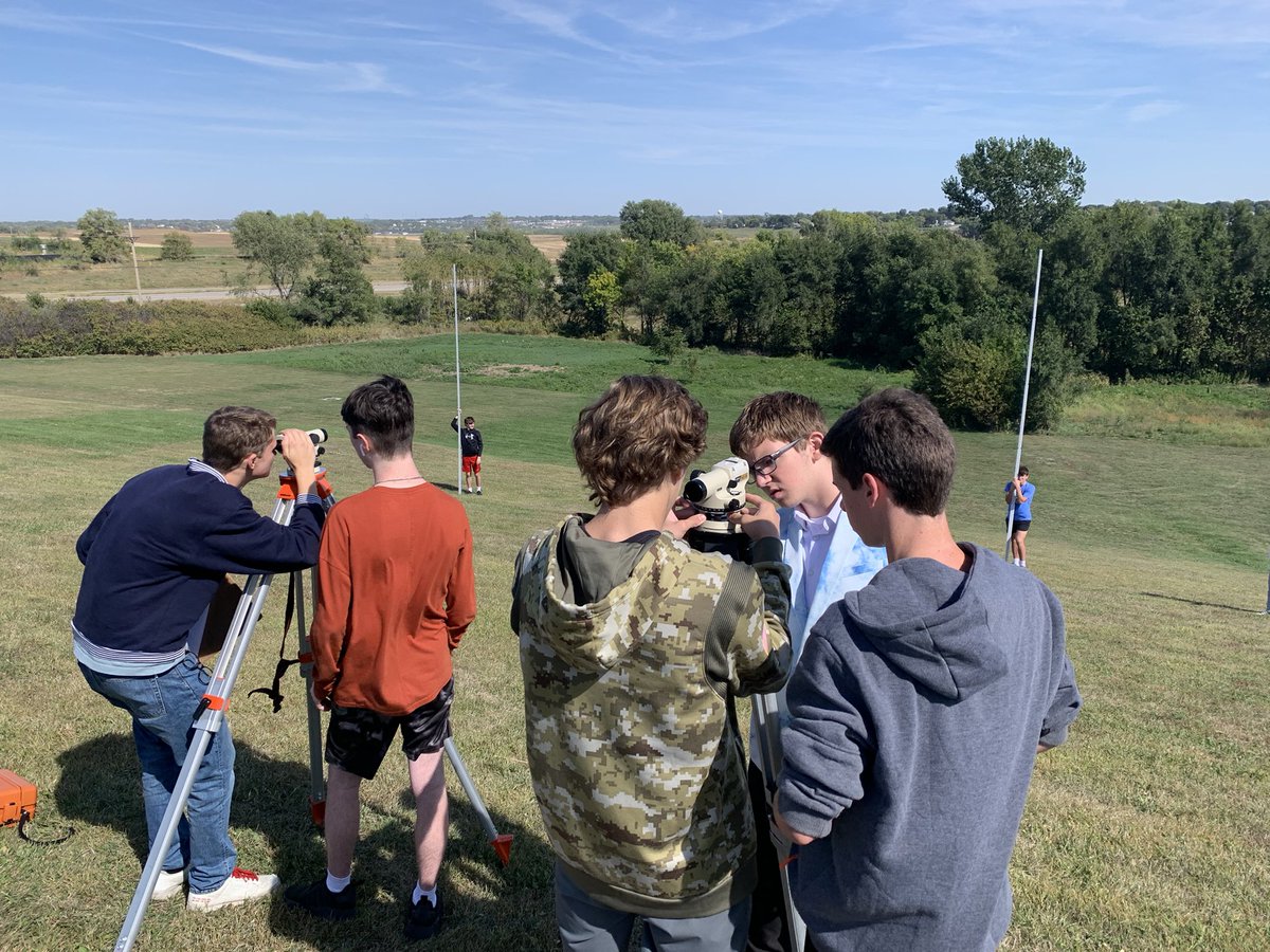 jglov13's tweet photo. Our CEA class @PLSHSTitans took advantage of some great weather this week to learn about Differential Leveling!!! #PLCSstem https://t.co/XaNtbYp5Kz