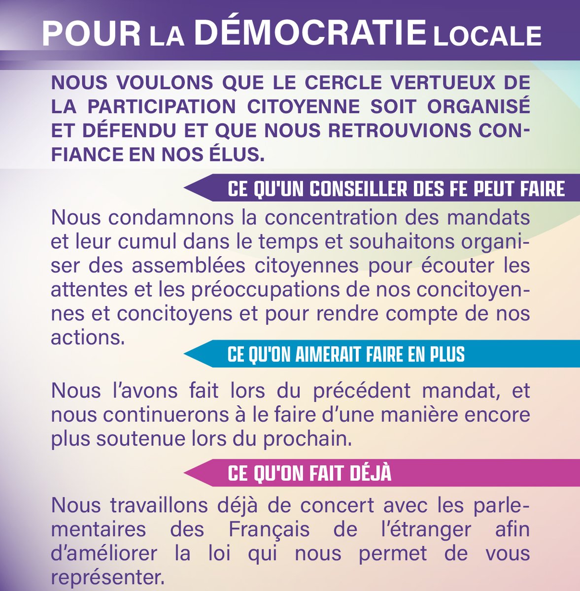UnionPES's tweet photo. POUR LA #DÉMOCRATIE LOCALE
Nous voulons que le cercle vertueux de la participation citoyenne soit organisé et défendu et que nous retrouvions confiance dans nos élus. Le 22 octobre votez #UnionPES, votez pour un soutien concret et des consultations de vos élus: https://t.co/UEUOzBSNfv